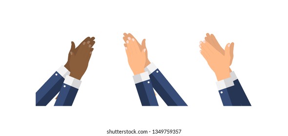 Flat Design Clapping Hand Applause template. Vector Illustration EPS10