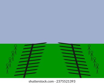 flat design clash vector illustration