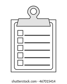 flat design clipboard with check list icon vector illustration