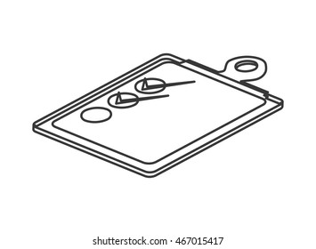 flat design clipboard with check list icon vector illustration