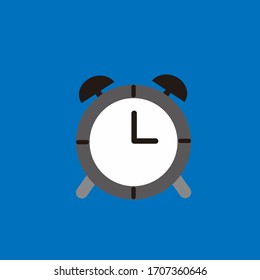 flat design clock for business or icon
