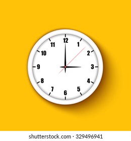 Flat design clock icon