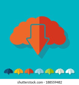 Flat design: cloud