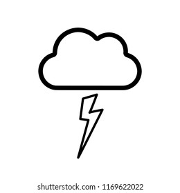 Flat Design Cloud Icon on white background