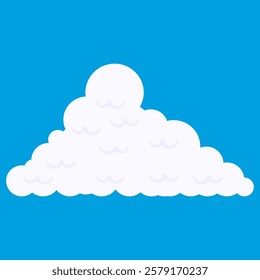 Flat design cloud vector illustration, perfect for nature themes, eco projects, and graphic design. Scalable and editable.