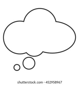 flat design cloudlike conversation bubble icon vector illustration