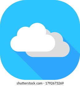 Flat design cloudy weather. Vector illustration