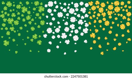 Flat design clover leaves flag of ireland