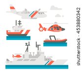 Flat design coast guard vehicle illustration vector
