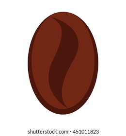 flat design coffee bean icon vector illustration
