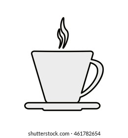 flat design coffee cup icon vector illustration