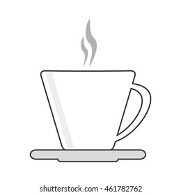 flat design coffee cup icon vector illustration