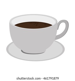 flat design coffee cup icon vector illustration