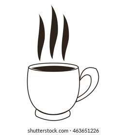 flat design coffee cup icon vector illustration