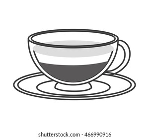 flat design coffee cup icon vector illustration