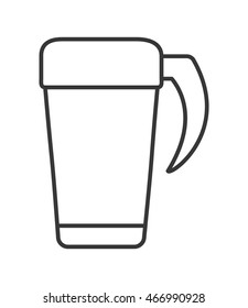 flat design coffee cup icon vector illustration