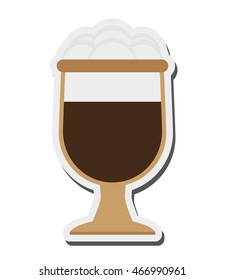 flat design coffee cup icon vector illustration