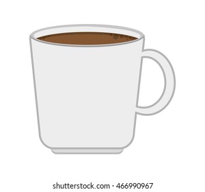 flat design coffee cup icon vector illustration