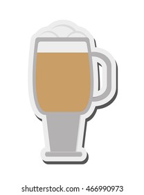 flat design coffee cup icon vector illustration
