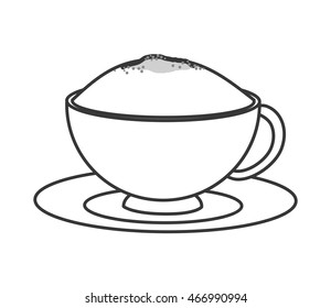 flat design coffee cup icon vector illustration