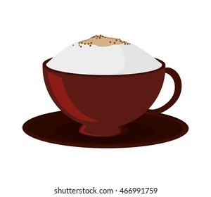flat design coffee cup icon vector illustration