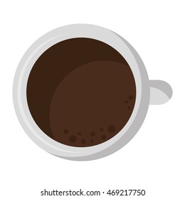 flat design coffee cup icon vector illustration