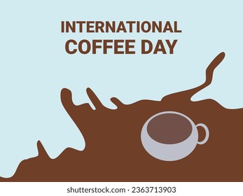 flat design coffee day vector illustration