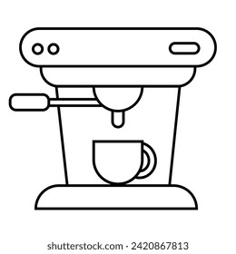 flat design coffee maker machine vector