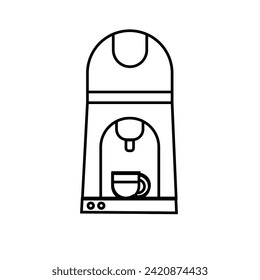 flat design coffee maker machine vector