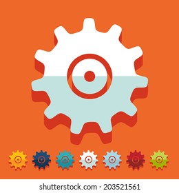 Flat design: cogwheel