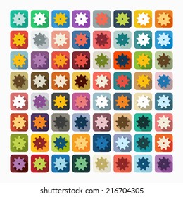 Flat design: cogwheel