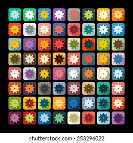 Flat design: cogwheel