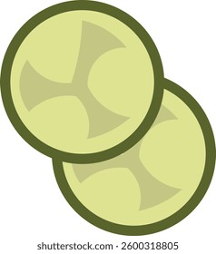 Flat Design Coin Icon Illustration
