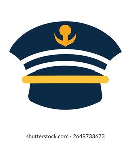 Flat Design Collection of Sailor Hats Marine Caps and Naval Styles