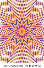 Flat design of colored rays