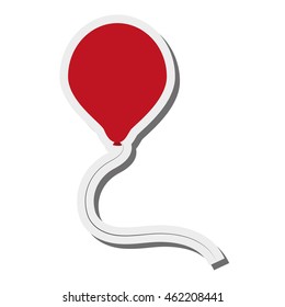 flat design colorful balloon icon vector illustration