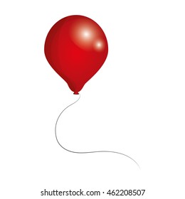 flat design colorful balloon icon vector illustration
