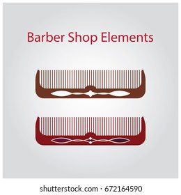 Flat design colorful comb. Vector illustration