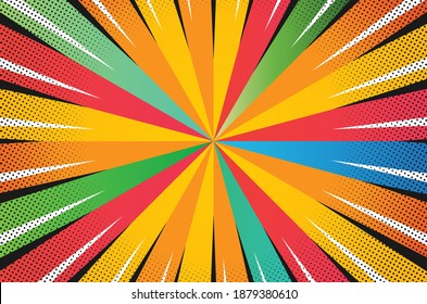 Flat design colorful comics background. - Vector.
