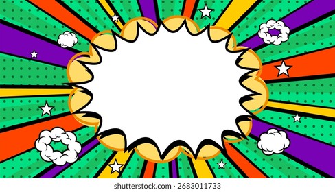 Flat design colorful comics background