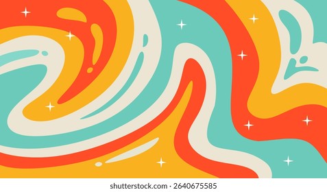 Flat design colorful psychedelic background