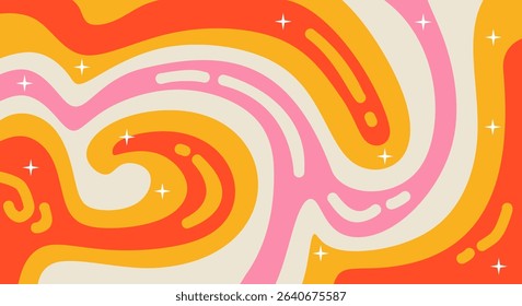 Flat design colorful psychedelic background