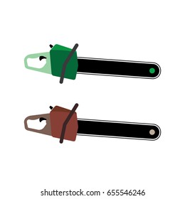 Flat design colorful saws. Vector illustration.