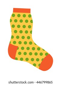 Flat design colorful socks icon vector illustration