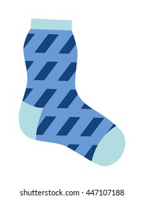 Flat design colorful socks icon vector illustration