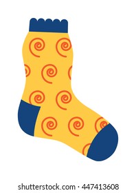 Flat design colorful socks icon vector illustration