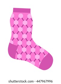 Flat design colorful socks icon vector illustration