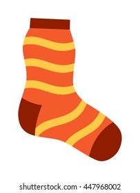 Flat design colorful socks icon vector illustration