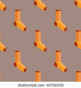 Flat design colorful socks seamless pattern vector illustration selection of various cotton foot warm cloth