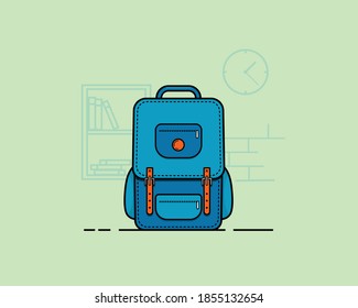 Bolsa vectorial colorida de diseño plano